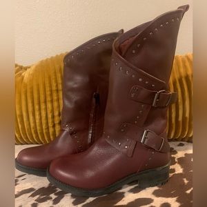 Brand New Leather Musse & Cloud Studded Motorcycle Boots